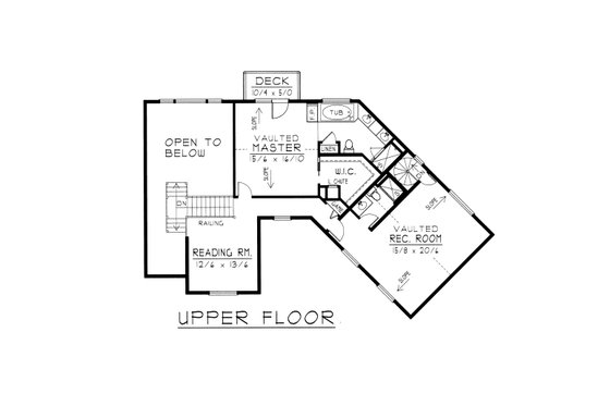Floor Plan - Upper Floor for Country House Plan #112-158 - 4 bed, 3.5 bath
