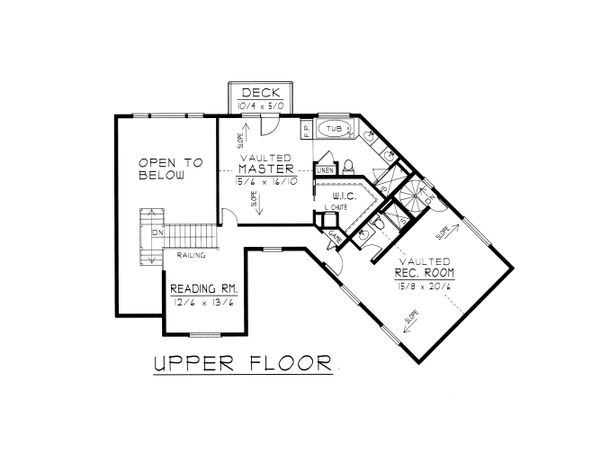 Country Floor Plan - Upper Floor Plan #112-158