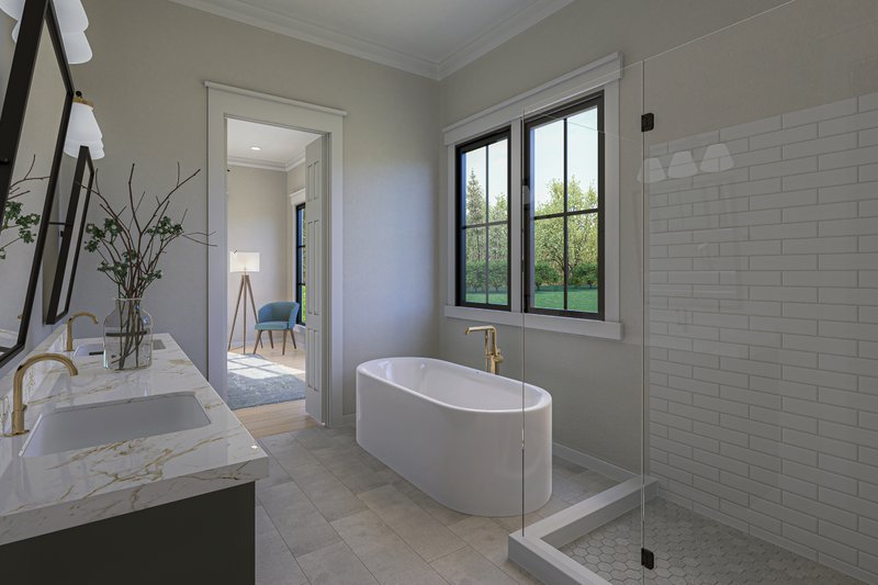 Architectural House Design - Interior - Master Bathroom 1 for Farmhouse House Plan #430-329 - 3 bed, 2.5 bath