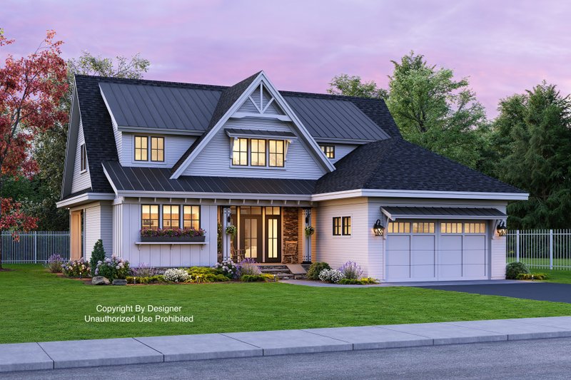 Dream House Plan - Farmhouse Exterior - Front Elevation Plan #51-1148