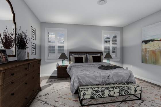 Interior - Master Bedroom for Craftsman House Plan #1060-52 - 4 bed, 2.5 bath