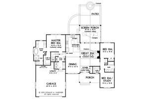 Floor Plan - Main Floor for Ranch House Plan #929-1109 - 3 bed, 2 bath