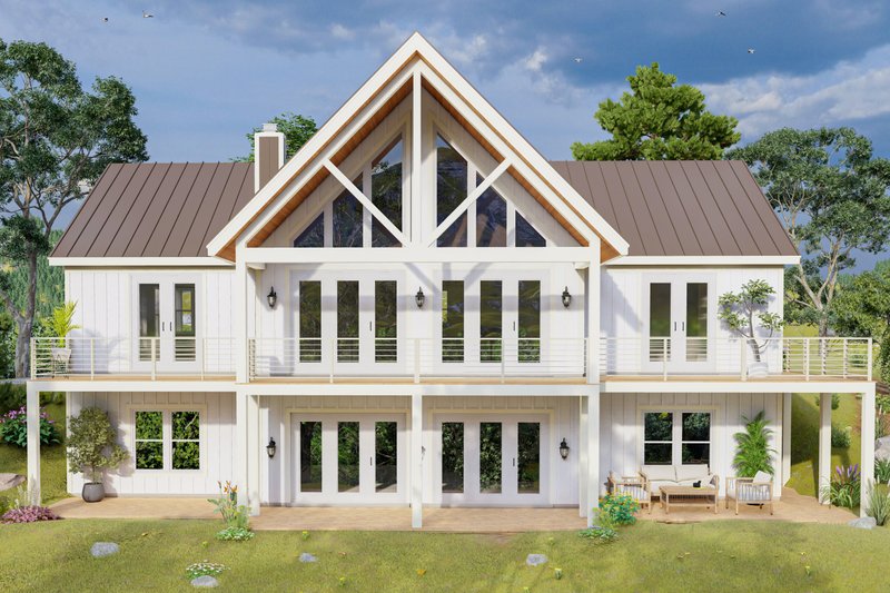 House Design - Exterior - Other Elevation 1 for Beach House Plan #932-1124 - 3 bed, 3 bath