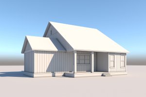 Exterior - Rear Elevation for Farmhouse House Plan #430-290 - 2 bed, 2 bath