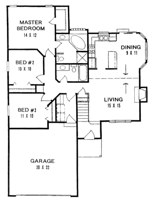 Home Plan - Traditional Floor Plan - Main Floor Plan #58-115