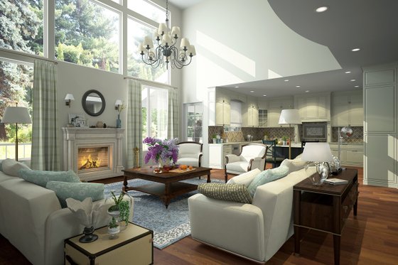 Interior - Family Room for Contemporary House Plan #1066-12 - 4 bed, 4.5 bath