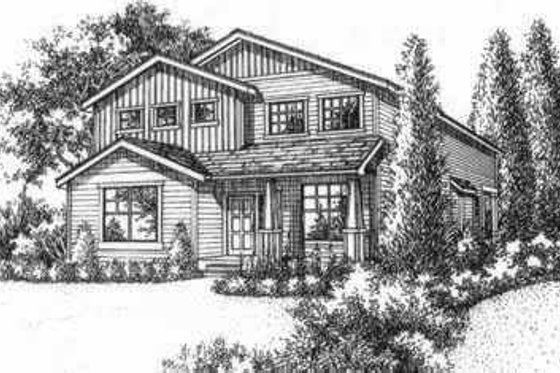 Exterior - Front Elevation for Traditional House Plan #78-124 - 4 bed, 2.5 bath