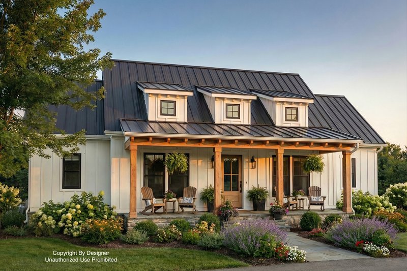 Home Plan - Exterior - Front Elevation 2 for Craftsman House Plan #51-1445 - 3 bed, 2 bath