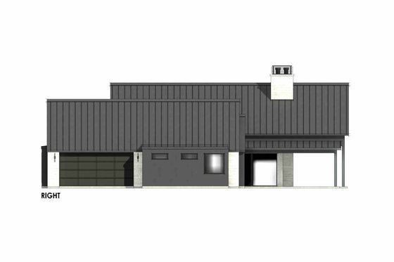 Exterior - Other Elevation 1 for Modern House Plan #1096-68 - 4 bed, 3 bath