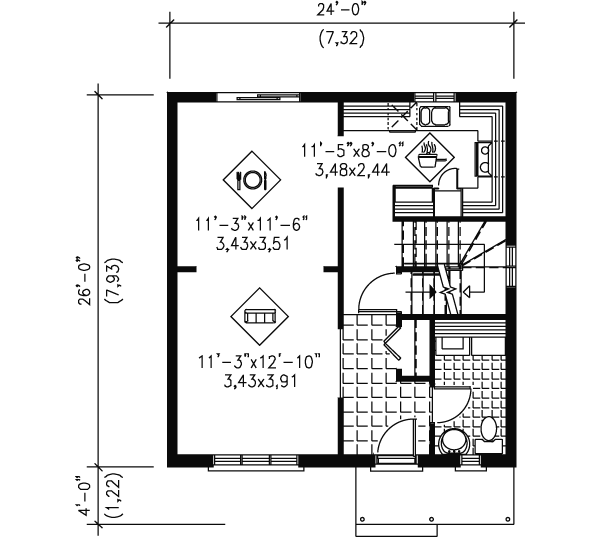 Dream House Plan - European Floor Plan - Main Floor Plan #25-4007