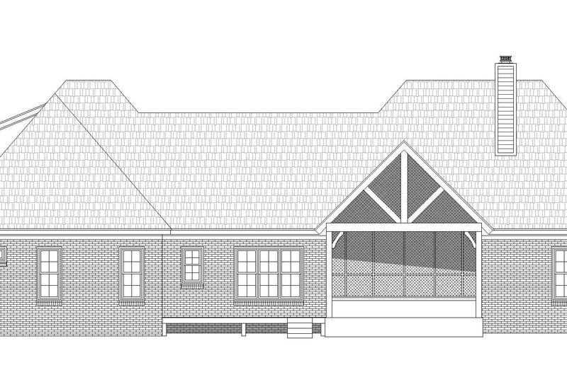 House Blueprint - Exterior - Rear Elevation for Country House Plan #932-125 - 3 bed, 3.5 bath