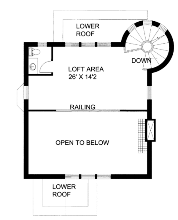 Bungalow Floor Plan - Upper Floor Plan #117-640