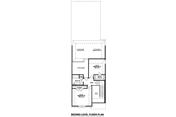 Floor Plan - Upper Floor for European House Plan #81-13639 - 3 bed, 2.5 bath