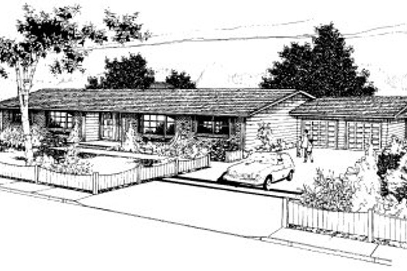 Ranch Style House Plan - 2 Beds 1 Baths 1712 Sq/Ft Plan #303-164
