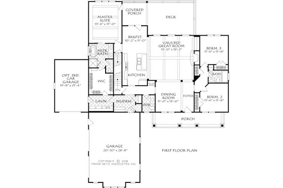 Floor Plan - Main Floor for Farmhouse House Plan #927-994 - 4 bed, 3.5 bath