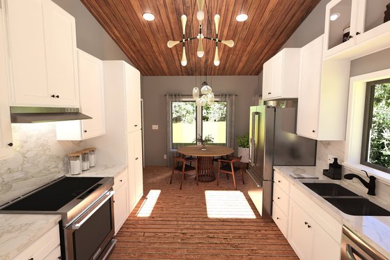 Interior - Kitchen 1 for Modern House Plan #44-295 - 2 bed, 1 bath