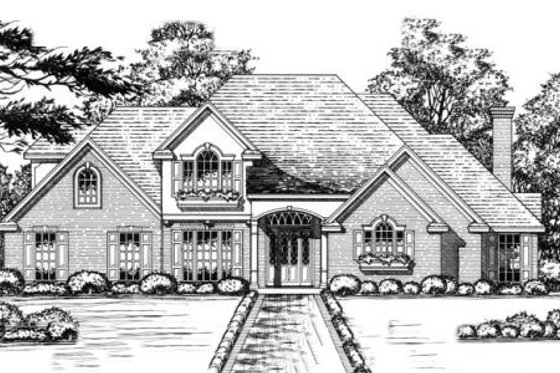 Exterior - Front Elevation for Traditional House Plan #40-222 - 4 bed, 2.5 bath