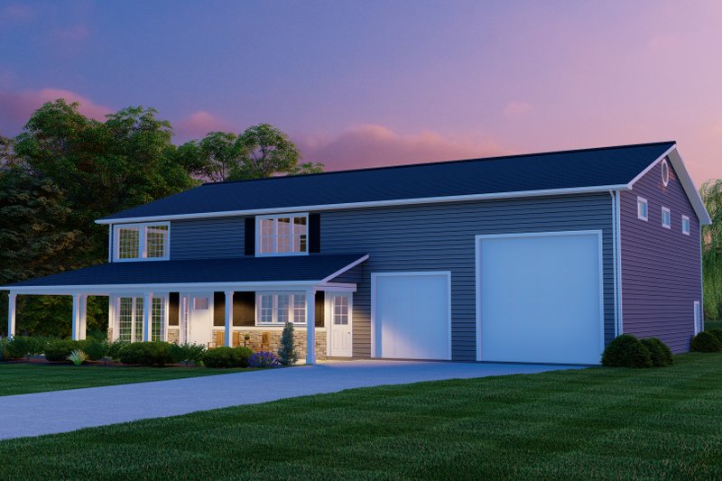Architectural House Design - Exterior - Front Elevation 4 for Barndominium House Plan #1064-213 - 3 bed, 2.5 bath