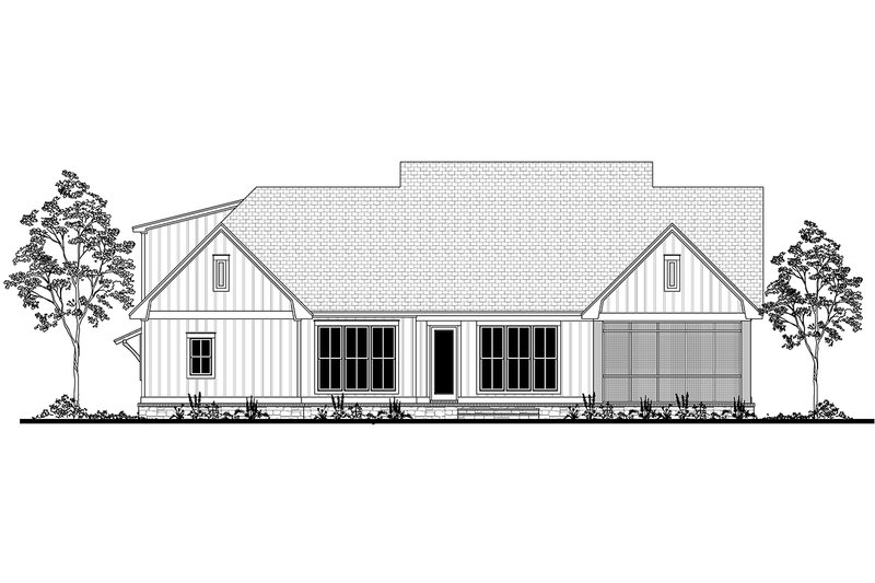Dream House Plan - Exterior - Rear Elevation for Farmhouse House Plan #1067-1 - 3 bed, 2.5 bath