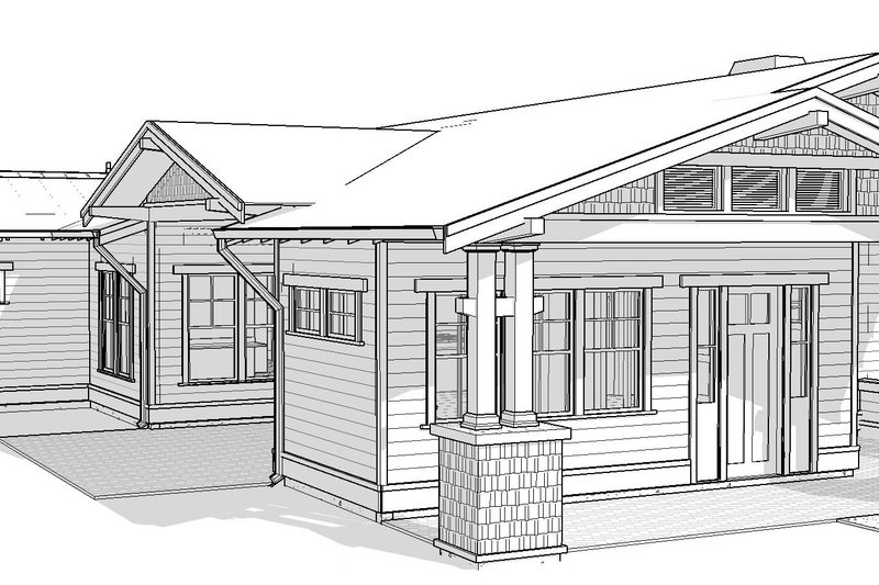 House Blueprint - Exterior - Front Elevation 4 for Craftsman House Plan #895-168 - 3 bed, 2.5 bath