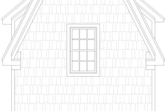 Exterior - Rear Elevation for Colonial House Plan #932-1084, 0.5 bath