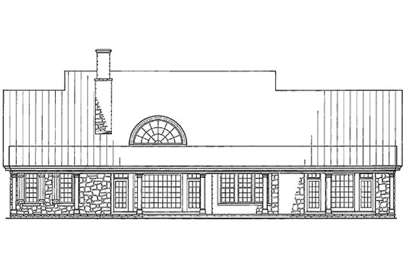 Dream House Plan - Exterior - Rear Elevation for Country House Plan #137-279 - 4 bed, 3.5 bath