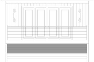 Exterior - Rear Elevation for Contemporary House Plan #932-1030 - 1 bed, 1.5 bath