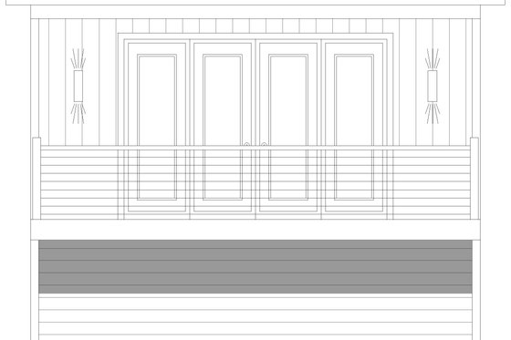 Exterior - Rear Elevation for Contemporary House Plan #932-1030 - 1 bed, 1.5 bath