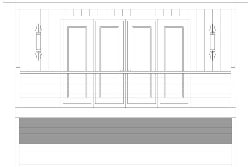 Architectural House Design - Exterior - Rear Elevation for Contemporary House Plan #932-1030 - 1 bed, 1.5 bath