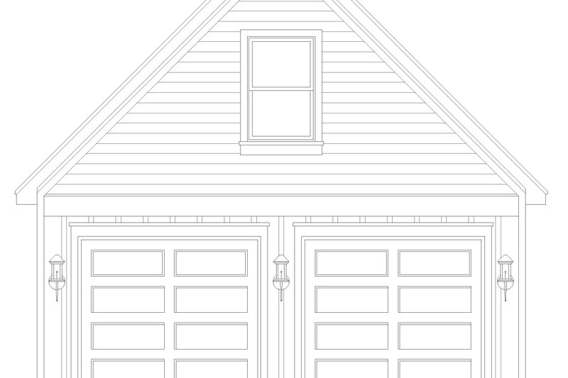 House Blueprint - Exterior - Front Elevation 3 for Southern House Plan #932-1402, 1 bath