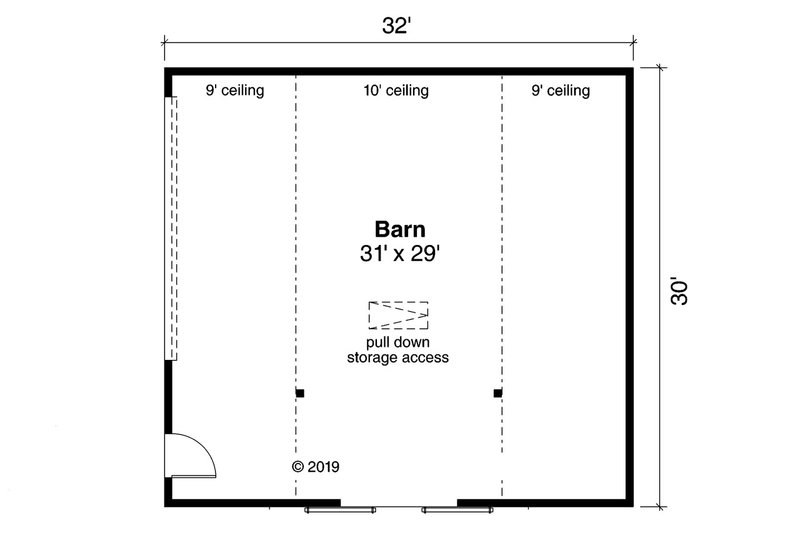 House Design - Floor Plan - Main Floor for Country House Plan #124-1176, 0 bath