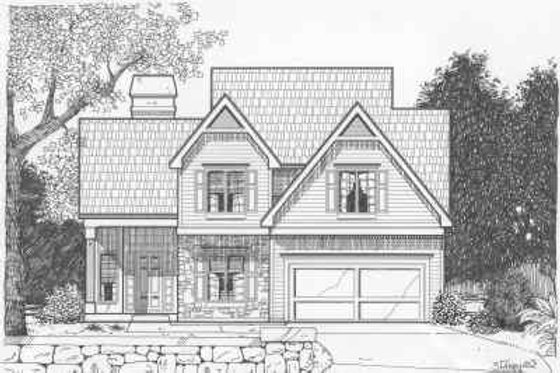Exterior - Front Elevation for Traditional House Plan #6-135 - 4 bed, 2.5 bath