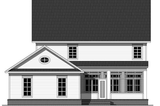 Exterior - Rear Elevation for Traditional House Plan #21-322 - 4 bed, 2.5 bath