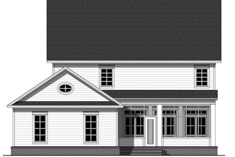 Dream House Plan - Exterior - Rear Elevation for Traditional House Plan #21-322 - 4 bed, 2.5 bath