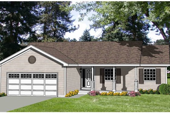 Exterior - Front Elevation for Traditional House Plan #116-250 - 3 bed, 2 bath