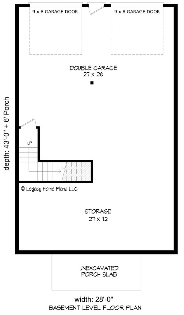 House Blueprint - Modern Floor Plan - Lower Floor Plan #932-894