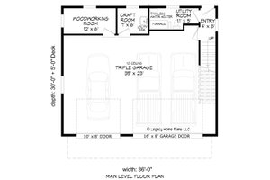 Floor Plan - Main Floor for Modern House Plan #932-386 - 2 bed, 1 bath