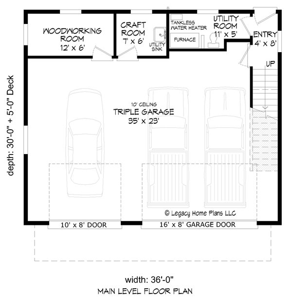 Modern Floor Plan - Main Floor Plan #932-386