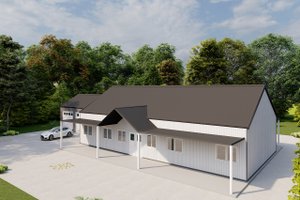 Barndominium Exterior - Front Elevation Plan #1107-12