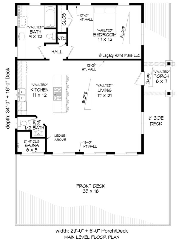 Modern Floor Plan - Main Floor Plan #932-730