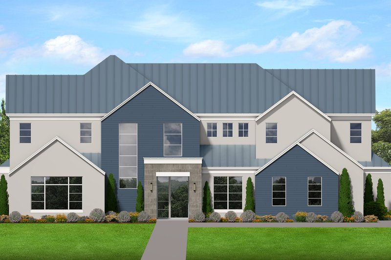 House Blueprint - Contemporary Exterior - Front Elevation Plan #1058-229