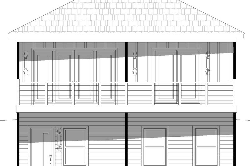 Dream House Plan - Exterior - Front Elevation 3 for Prairie House Plan #932-752 - 1 bed, 1.5 bath