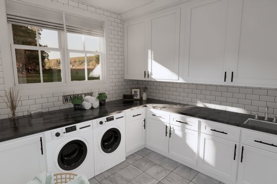 Interior - Laundry for Farmhouse House Plan #51-1234 - 2 bed, 2.5 bath