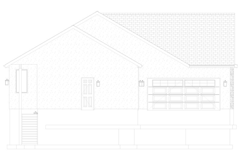 House Blueprint - Exterior - Other Elevation 1 for European House Plan #1060-443 - 3 bed, 2 bath
