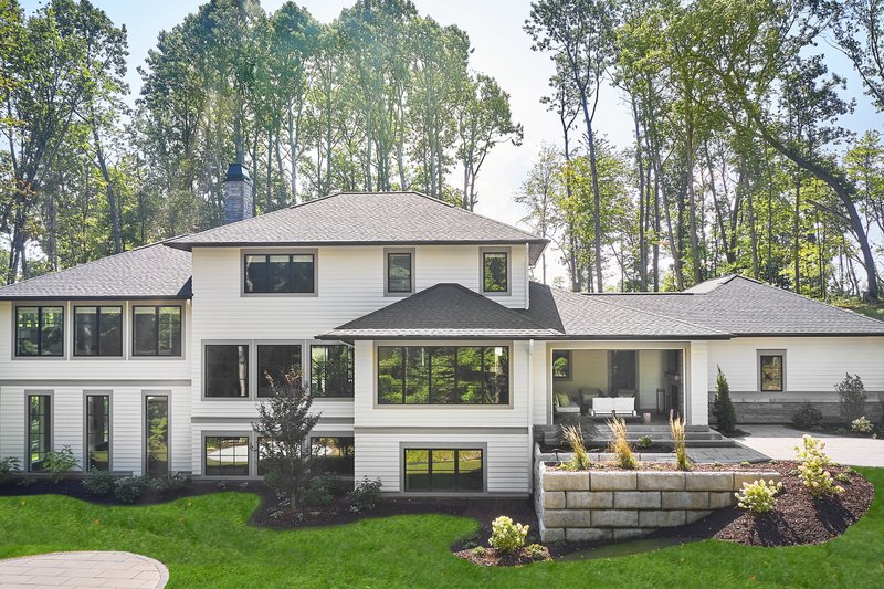 Architectural House Design - Exterior - Rear Elevation for Modern House Plan #928-395 - 4 bed, 4.5 bath