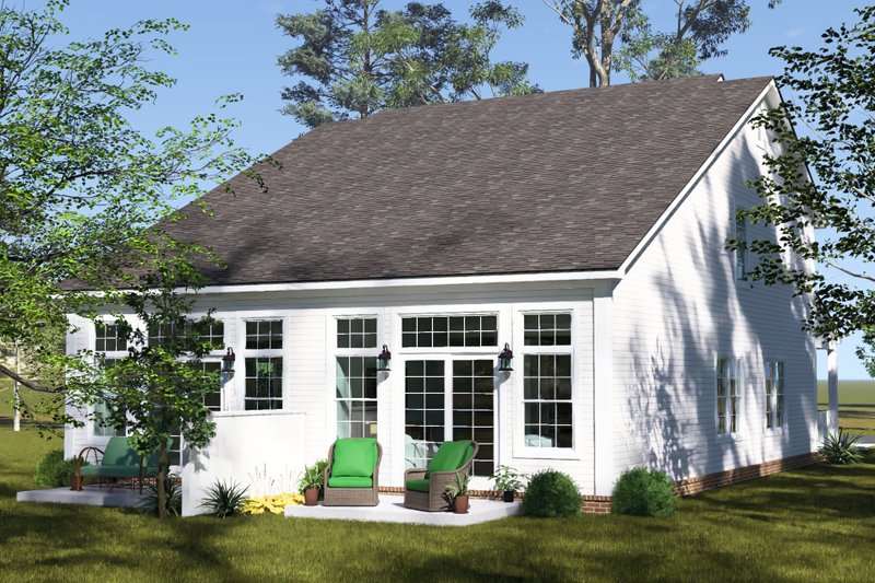 Home Plan - Exterior - Rear Elevation for Traditional House Plan #513-2442 - 3 bed, 3 bath