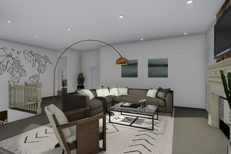 Architectural House Design - Interior - Family Room 2 for Craftsman House Plan #1060-237 - 2 bed, 3 bath