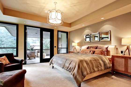Interior - Master Bedroom for Modern House Plan #132-221 - 4 bed, 4.5 bath