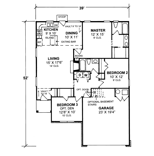 Dream House Plan - Traditional Floor Plan - Main Floor Plan #20-346