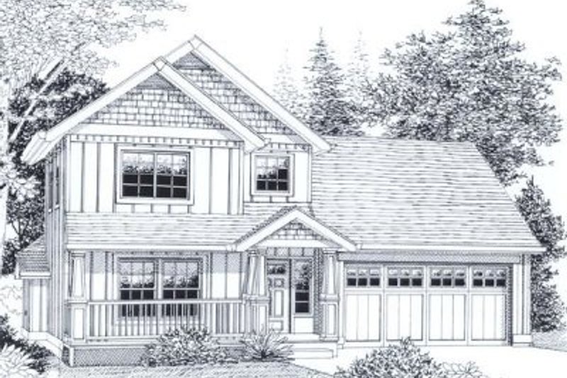 Architectural House Design - Traditional Exterior - Front Elevation Plan #53-168